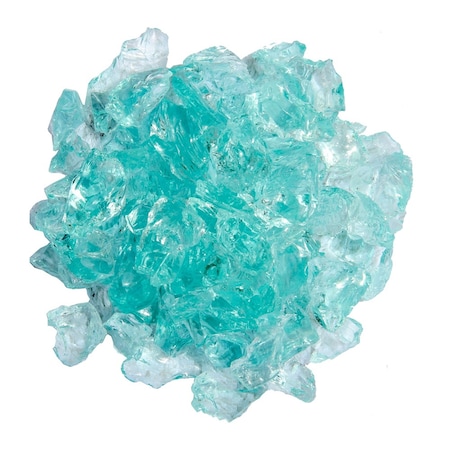 20lbs Recycled Fire Pit Fire Glass In Aqua